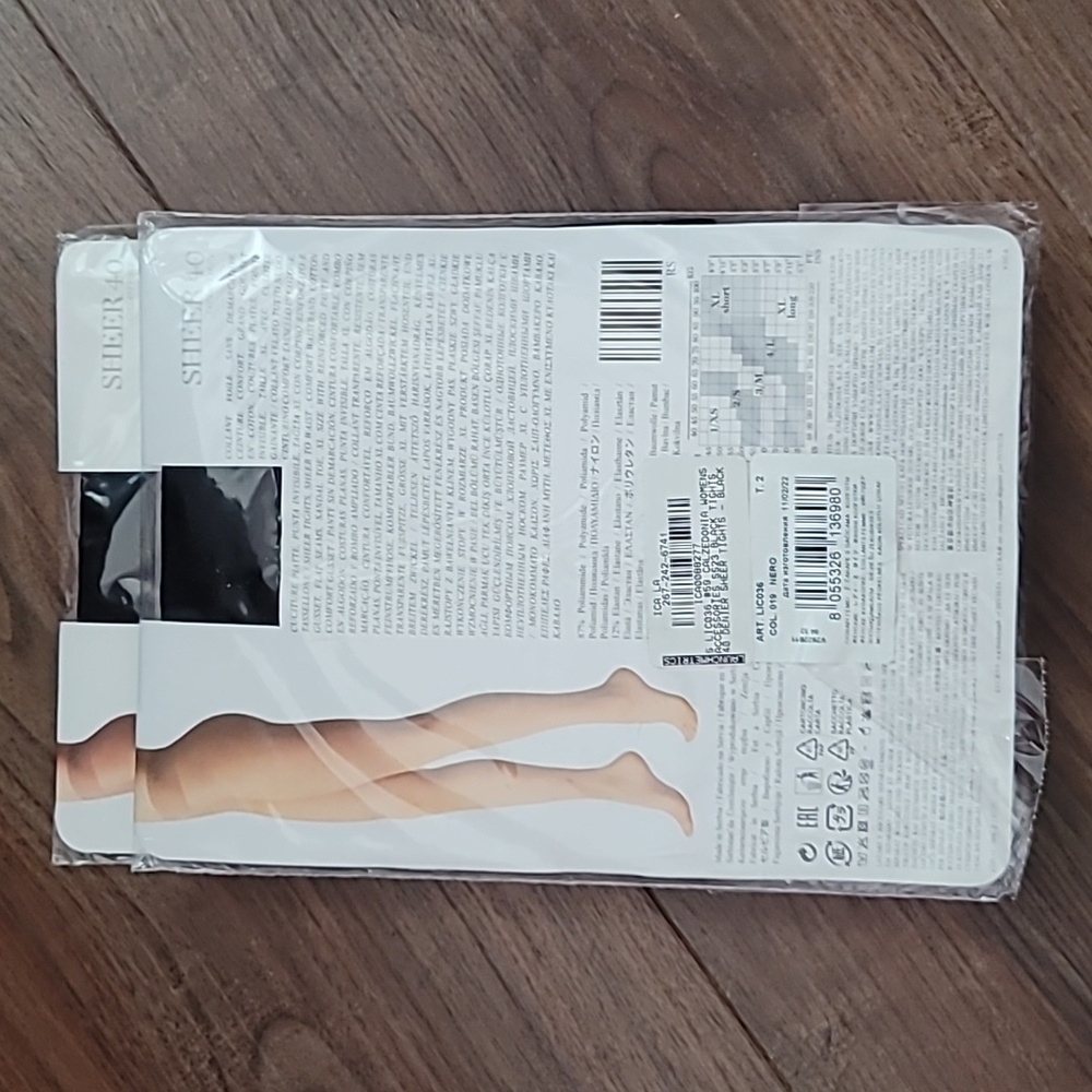 Calzedonia Sheer 40 tights Nero Color New - Picture 6 of 6